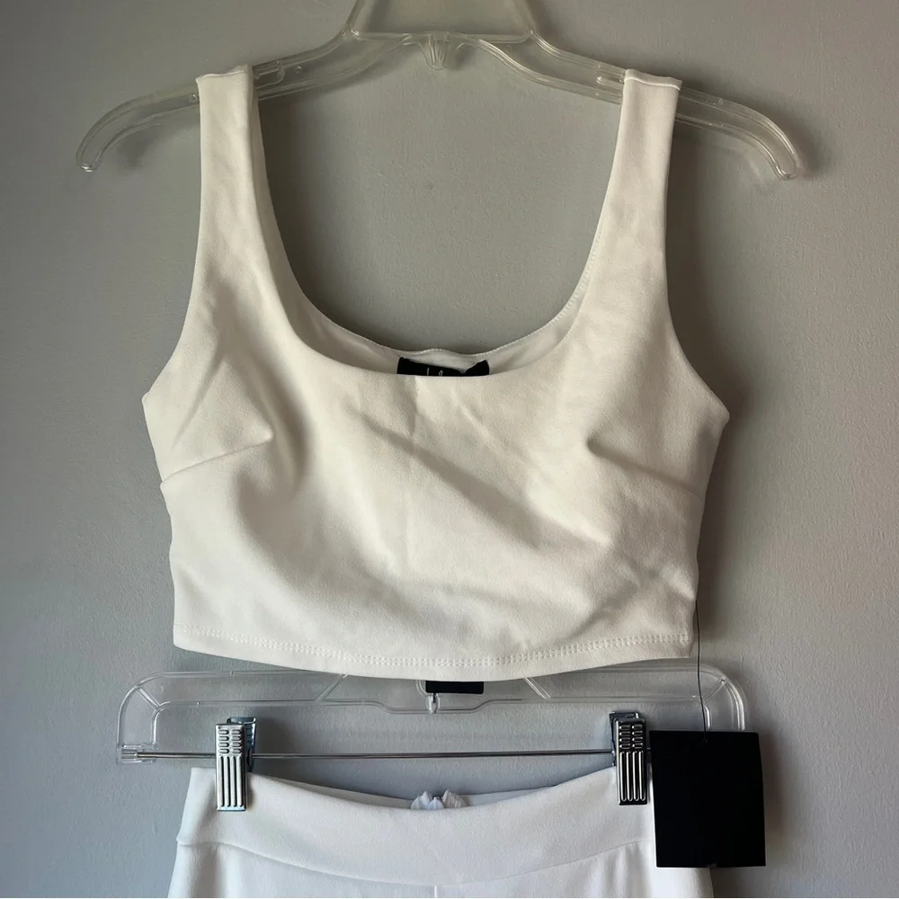 Lulu’s Only Tonight Ivory Cropped Two Piece Chic Set - Picture 6 of 12